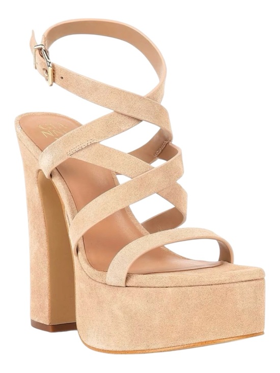 Gianni Bini Shoes - Gianni Bini Margee Nude Suede Platform Sandals Size 8 NWOB